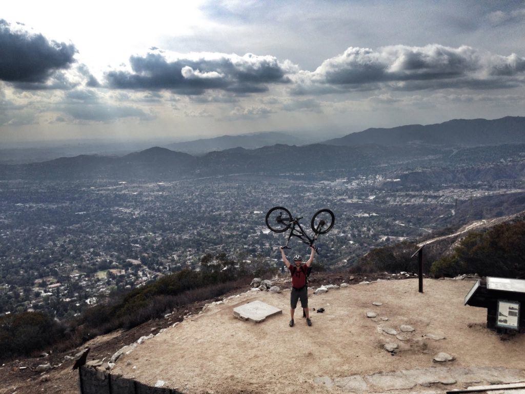A shout out to mountain biking down here! Echo Mountain viewpoint on the Altadena trail overlooking L.A.