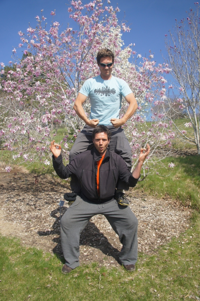 A little acroyoga, which my brother teaches.