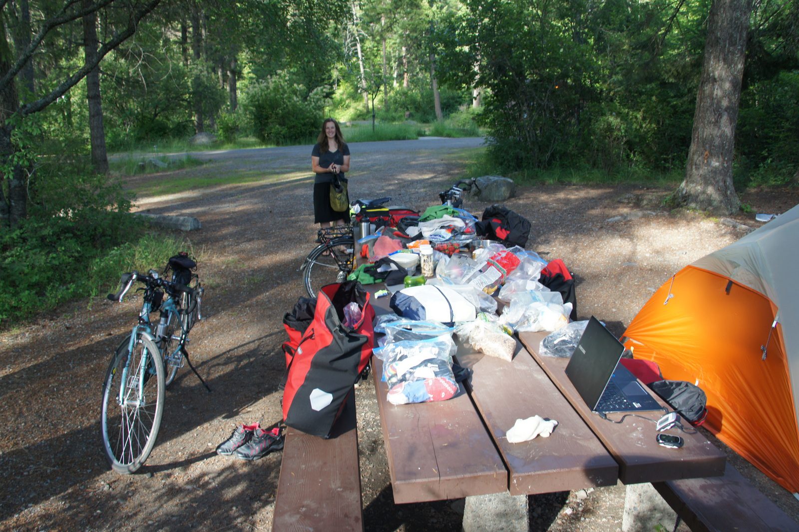 Does all this stuff really fit in six panniers? Exploding Travel Gear Inc.