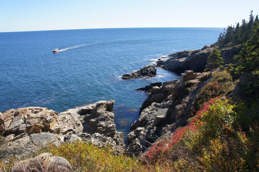 Hiking along the cliffs at the SE corner of Acadia along the ocean.