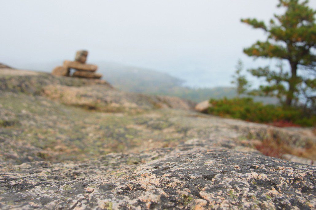 Acadia granite is used to make signature cairns all over the park.
