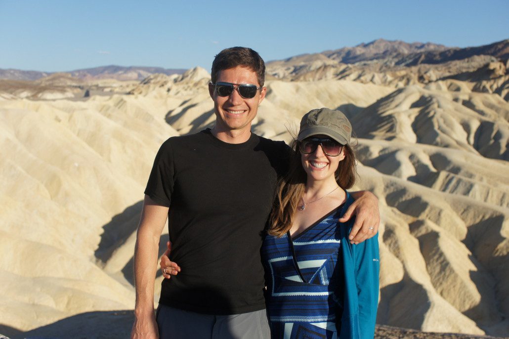 Grinning it up in Death Valley.