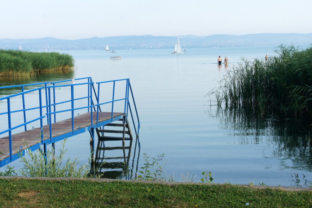 Wading in Lake Balaton