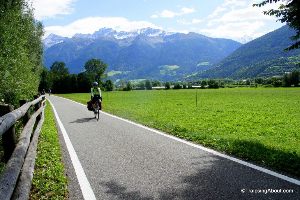 A perfect bike path through Sudtirol.