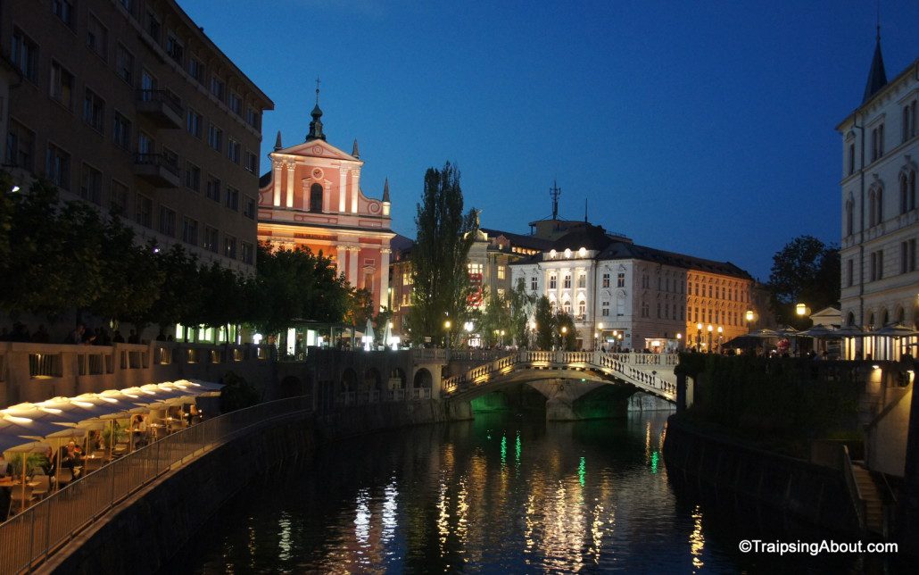 A lovely night in Ljubljana.