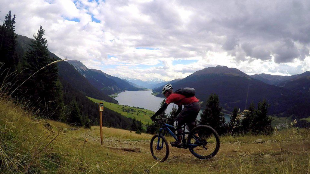 A rest day mountain bike ride in Resia through three countries (Italy, Switzerland, and Austria).