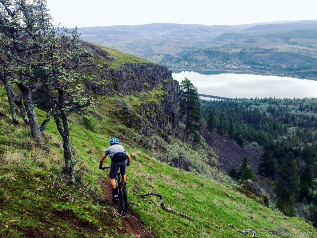 Paul leads the way on a glorious day of mountain biking at Syncline in the Columbia Gorge.