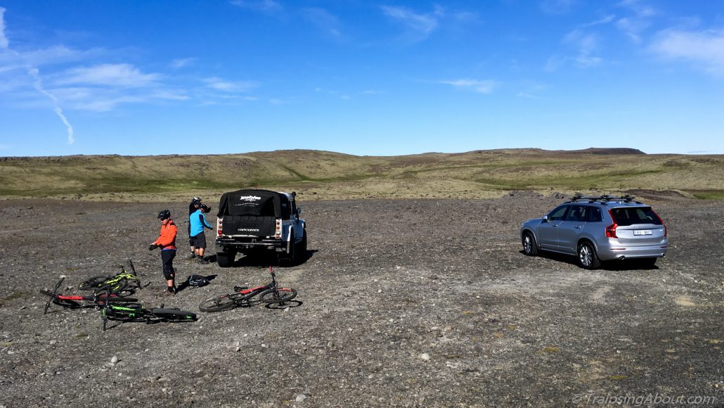 As our guide quipped, "busy day at the trailhead!" Iceland's MTB scene is still developing.
