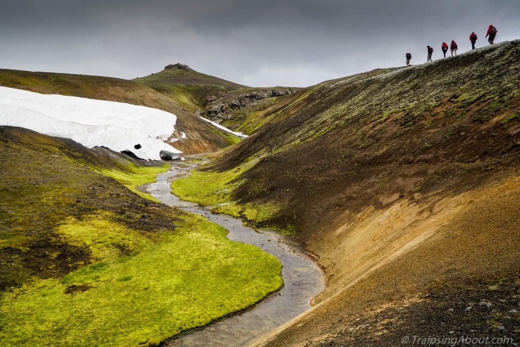 Trekking Iceland highlands ridge
