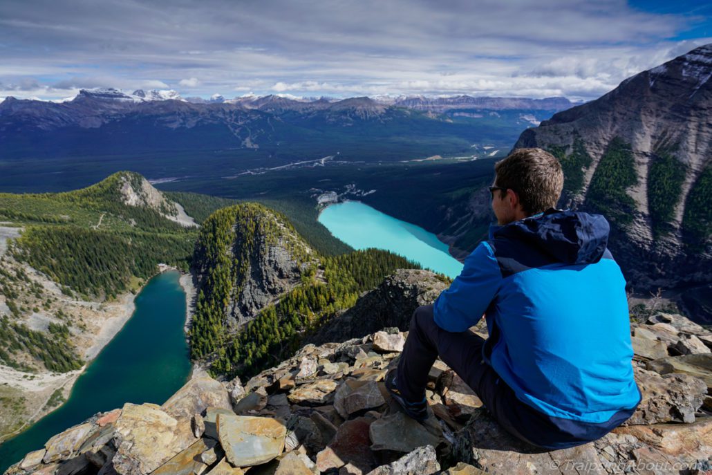 Your house will be fine! Enjoy vistas like this one over Lake Louise in the meantime... (Shot from the Devil's Thumb.)