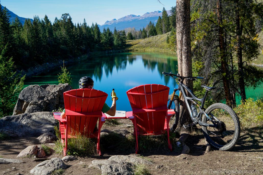 Leave your furniture behind and enjoy the free chairs in the Valley of Five Lakes in Jasper.