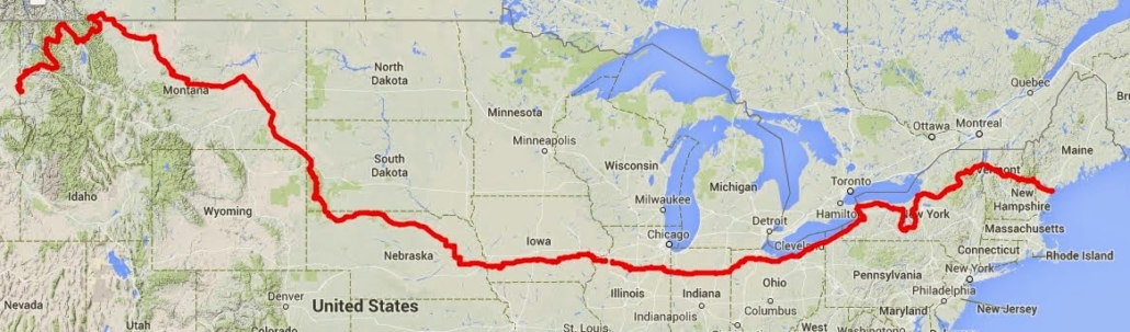 bike tour U.S. map